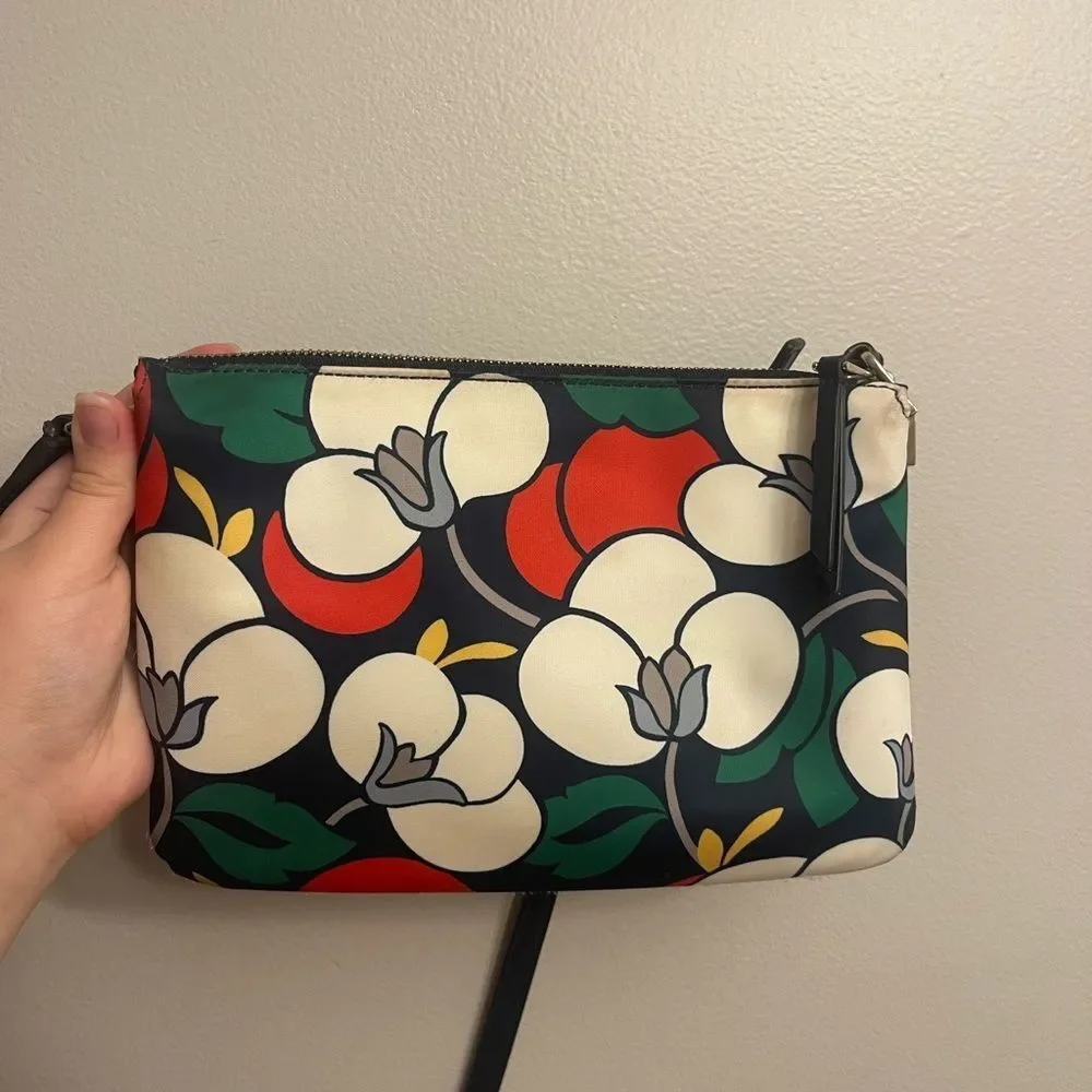 Kate Spade Triple Gusset Dawn Breezy Floral Crossbody Blazer Blue Lightweight